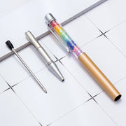 ボールペン 金属製 回転式 クリップ付 文房具 筆記用具 事務用品 スリム ラインストーン カラフル 学校 会社 オフィス 景品