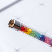 ボールペン 金属製 回転式 クリップ付 文房具 筆記用具 事務用品 スリム ラインストーン カラフル 学校 会社 オフィス 景品