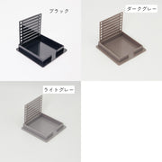ふせんケース メモケース ふせん100枚付き 文房具 オフィス用品 ガイド付き ブラック グレー シンプル 整理整頓 コンパクト ToDoリスト