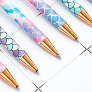 ボールペン 単品 1本 文房具 文具 キラキラ 扇模様 可愛い キュート 勉強 学習 オフィス メモ シンプル 便利 事務用品 筆記用具 プレゼント