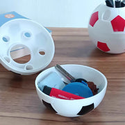 ペン立て ペンスタンド サッカーボール型 ペンホルダー 鉛筆立て 文房具入れ 小物入れ 収納 筆立て ユニーク 可愛い 卓上 整理用品 スッキリ