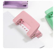 穴あけパンチ 2穴パンチ 穴径15ミリ 事務用品 文房具 文具 ステーショナリー 定番 ハンディ 紙用 ルーズリーフ ファイリング 便利 オフィス ピンク パステルカラー カラバリ豊富