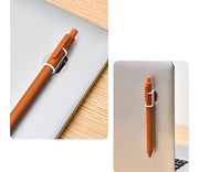 クリップペンホルダー 4個セット 磁石 マグネット式 文具 文房具 手帳アクセサリー ホワイトボード 挟む 簡単取付 伸びる シリコン 無地 単色 シンプル おしゃれ