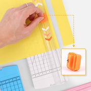 ペーパーカッター ディスクカッター スライドカッター ミニ裁断機 オフィス用品 事務用品 文房具 裁断用品 裁断機 学校 会社 仕事 滑り止め付き 角度 おしゃれ シンプル 持ち運び 便利