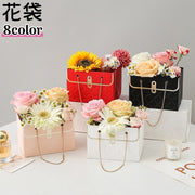 花袋 フラワーバッグ ブーケバッグ レディース 女性 チェーン おしゃれ かわいい 可愛い お花 フラワー 収納 保管 持ち運び プレゼント ギフト インテリア 黒 白 ピンク 赤