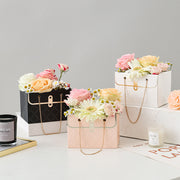 花袋 フラワーバッグ ブーケバッグ レディース 女性 チェーン おしゃれ かわいい 可愛い お花 フラワー 収納 保管 持ち運び プレゼント ギフト インテリア 黒 白 ピンク 赤