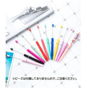 ビーズボールペン 4本セット 1.0mm カスタム DIY アレンジ ノック式 筆記用具 筆記具 文具 文房具 事務用品 ステーショナリー デコレーション 可愛い