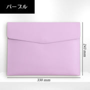 ドキュメントファイル 書類ケース A4ファイル レザー調 横型 持ち運び 契約書 無地 薄型 スリム 大容量 ビジネス オフィス