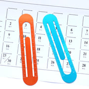 ブックマーク しおり 栞 定規 じょうぎ 文房具 日用雑貨 生活雑貨 クリップ型 楕円形 オーバル型 金属製 アルミ シンプル カジュアル 可愛い キュート おしゃれ 学校 通学 通勤 オフィス