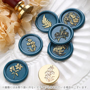 シーリングスタンプヘッド 付け替え用 単品 花 フラワー 植物 ボタニカル 手作り DIY 手紙 招待状 結婚式 便箋 ラッピング プレゼント ギフト