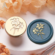 シーリングスタンプヘッド 付け替え用 単品 花 フラワー 植物 ボタニカル 手作り DIY 手紙 招待状 結婚式 便箋 ラッピング プレゼント ギフト
