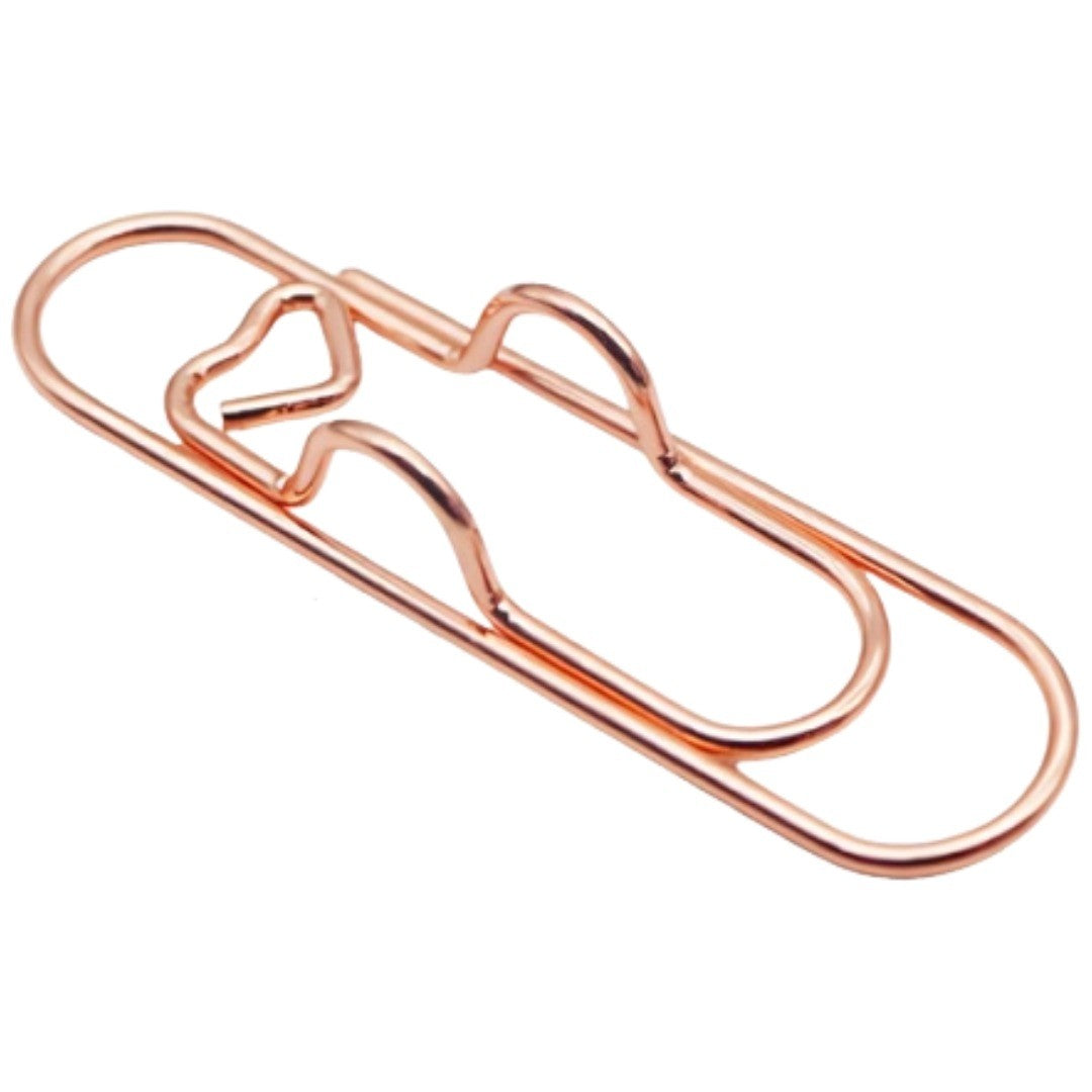クリップ ペンホルダー クリップホルダー 同色2個セット 文房具 事務用品 ステーショナリー シンプル ハート おしゃれ かわいい