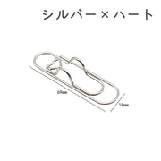 クリップ ペンホルダー クリップホルダー 同色2個セット 文房具 事務用品 ステーショナリー シンプル ハート おしゃれ かわいい