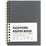 パスワードキーパーブック ノート A6サイズ リングノート インデックス付き 見出し アルファベット 記録 保管 持ち運び メモ帳 カラバリ豊富