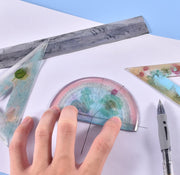 シリコンモールド レジン型 DIY 抜き型 UVレジン型 ハンドメイド用品 型作り 定規 三角定規 分度器 目盛入り 樹脂粘土 手作り 手芸 シリコン型 アクセサリー 文房具 シンプル プレゼント 贈り物 アクセサリーパーツ オリジナル