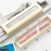 ギフトボックス ラッピング用品 ラッピング雑貨 包装用品 ペン用 文房具用 長方形 窓付き 中身が見える ブラック オフホワイト ピンク レッド カジュアル ポップ シック おしゃれ シンプル 可愛い キュート クール かっこいい