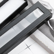 ギフトボックス ラッピング用品 ラッピング雑貨 包装用品 ペン用 文房具用 長方形 窓付き 中身が見える ブラック オフホワイト ピンク レッド カジュアル ポップ シック おしゃれ シンプル 可愛い キュート クール かっこいい