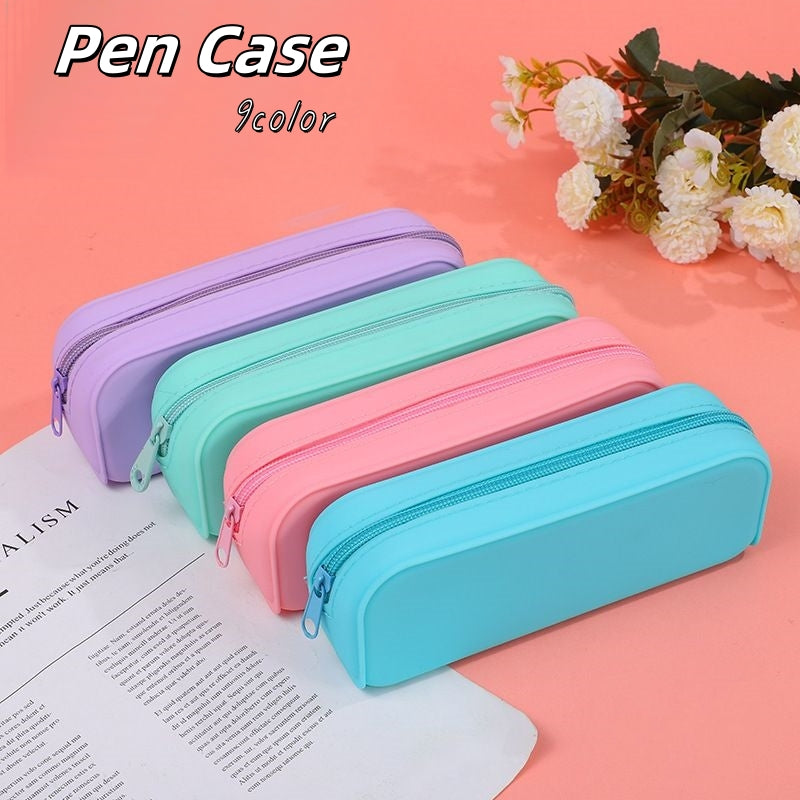 ペンケース 筆箱 ペン入れ ペンホルダー ファスナー カラバリ豊富 かわいい シンプル 文房具