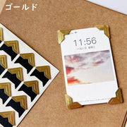 フォトコーナーシール 写真 アルバム スクラップブック 手帳 日記 デコレーション 装飾 おしゃれ 三角 シンプル 写真集 ダイアリー 成長記録 貼り付け