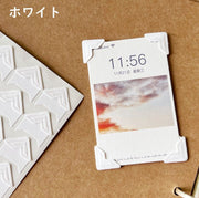 フォトコーナーシール 写真 アルバム スクラップブック 手帳 日記 デコレーション 装飾 おしゃれ 三角 シンプル 写真集 ダイアリー 成長記録 貼り付け