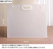 バッグ型ファイルケース A4 8K 収納ケース 収納バッグ 持ち手付き 持ち運び アート ポスター 絵 ポートフォリオ スケッチ フォト 図面 書類 ドキュメントホルダー 軽量 ポータブル