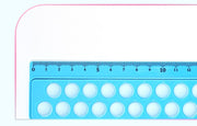 定規 20cm プッシュポップ付き キッズ 子供 シリコンプラスチック 文房具 ものさし ルーラー 学習用品 小学生 学校 筆箱 シンプル 気分転換