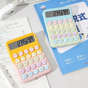電卓 計算機 文房具 事務用品 12桁 丸型キー グラデーション かわいい おしゃれ オフィス 家計簿 デスクワーク プレゼント ステーショナリー