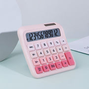 電卓 計算機 文房具 ステーショナリー オフィス雑貨 事務用品 12桁表示 ソーラー式 シンプル カジュアル ポップ 可愛い イラスト キャラクター風 学生 財務 会計 家計簿 勉強