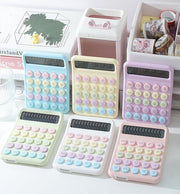 電卓 計算器 文房具 オフィス雑貨 事務用品 静音キー カラフル パステルカラー ポップ カジュアル キュート 可愛い フェミニン ガーリー 事務用 経理 会計 家計簿 オフィス 学習 デスクワーク 家庭用