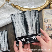 シール ステッカー レース調 手帳デコ ステッカーパック コラージュ ノート 日記 手紙 封筒 ラッピング 文房具 ギフト プレゼント