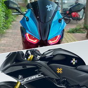 バイク用ステッカー 2枚セット バイク用デカール 粘着式 貼り付けタイプ シンプル おしゃれ お洒落 バイク 装飾 飾り デコレーション カラバリ豊富 ステッカー デカール バイク用品