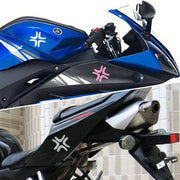 バイク用ステッカー 2枚セット バイク用デカール 粘着式 貼り付けタイプ シンプル おしゃれ お洒落 バイク 装飾 飾り デコレーション カラバリ豊富 ステッカー デカール バイク用品