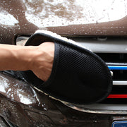 洗車用スポンジ 洗車グローブ 単品 ワックスがけ 手洗い ムートン風 ふかふか 手袋タイプ ハンドモップ シャンプー 傷防止 洗車 カー用品 バイク用品 車用品 ボディ 車内 ふわふわ 仕上げ用 洗車モップ 洗車道具