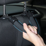 アシストグリップ 車用 後部座席 ヘッドレスト 後付け 単品 カー用品 手すり 取っ手 持ち手 荷物掛け カーアクセサリー バッグ掛け 乗り降り補助 セーフティグリップ フック付き 便利グッズ シンプル 単色 黒