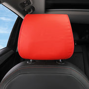 ヘッドレストカバー 1枚 収納ポケット付き 車用品 カーアクセサリー 運転席 助手席 車内 汚れ防止 傷防止 取付簡単 レザー調 清潔 マジック テープ 面ファスナー おしゃれ ドレスアップ カーインテリア用品 フェイクレザー