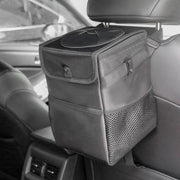 車用ダストボックス ゴミ箱 車載 マルチボックス ゴミ入れ 液体も可 防水 メッシュネット 収納 シートバック 簡単取付 ふた付き ポケット