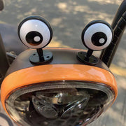バイク用アクセサリー ペア 2個セット バイク用パーツ 目玉 ハート 粘着テープ 簡単装着 ワンポイント お洒落 可愛い ユニーク キュート 装飾 飾り バイク用品 ヘルメット