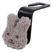 カーシートフック カーフック 後部座席用 カー用品 カーアクセサリー 単品 1個 車用フック クマ ウサギ かわいい もこもこ ヘッドレストフック 車載荷物掛け 車内収納 簡単設置