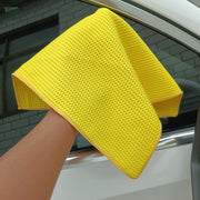 洗車クロス 洗車タオル 40cm 正方形 マイクロファイバー ワッフル生地 カー用品 車用品 吸水 拭き上げ 拭き取り 仕上げ 掃除 窓拭き