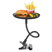 車用テーブル トレイ 車載 車内 クリップ式 車用品 カー用品 簡易テーブル 挟む 食事 飲食 小物置き 円形 ラウンド 曲がる 便利
