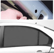 車用サンシェード サンシェイド 2枚セット サイドウインド 前部 後部 フロント バック 車窓用 日除け 虫よけ メッシュ 遮光 遮熱 通気 紫外線対策 被せるだけ カー用品 車用品 車内装 インテリア 黒