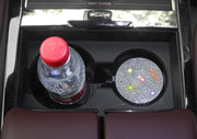 ドリンクホルダー用コースター 単品 カップホルダー コースター 車用 滑り止め 滑りにくい デコレーション ラインストーン キラキラ ソフト やわらかい カー用品 車用アクセサリー