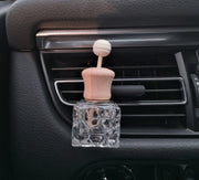 車用香水瓶 アロマディフューザー瓶 エアコン吹き出し口用 カー用品 車内 アクセサリー 芳香剤ケース 容器 木蓋 空瓶 おしゃれ かわいい 差込み式