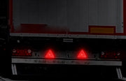 リフレクター 三角 反射ステッカー 反射板 2枚セット トライアングル 三角リフレクター トラック トレーラー トラクター バス 後方 リア 安全対策 簡単装着 汎用品