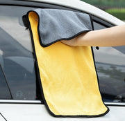 洗車タオル 洗車クロス 2枚セット ループ付き 車用 カー用品 拭き取り 拭き上げ 仕上げ 掃除 洗車 車内清掃 長方形 カーケア用品