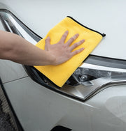 洗車タオル 洗車クロス 2枚セット ループ付き 車用 カー用品 拭き取り 拭き上げ 仕上げ 掃除 洗車 車内清掃 長方形 カーケア用品