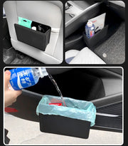 シートポケット 車内収納ポケット 折り畳み 車用 ゴミ箱 ダストボックス カー用品 小物入れ ゴミ入れ レザー調 フェイクレザー フック 引っ掛け 取り付け簡単 折りたたみ 整理 スッキリ ドライブ 便利