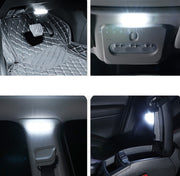 車用ルームランプ LEDライト イルミライト タッチライト 車内灯 イルミネーション USB充電式 マグネット 面ファスナー マジック テープ 内装 天井 室内 寝室 車用品 カー用品