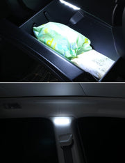 車用ルームランプ LEDライト イルミライト タッチライト 車内灯 イルミネーション USB充電式 マグネット 面ファスナー マジック テープ 内装 天井 室内 寝室 車用品 カー用品
