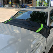 フロントガラスカバー 車用 反射材付き 車用品 落ち葉対策 ホコリ 埃 凍結防止 保護カバー 固定 ボンネット ワイパー
